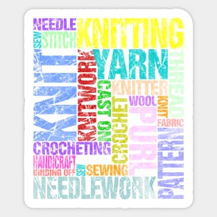 Handicrafters, Knitting, Needleworkers and Crochet Lovers Sticker